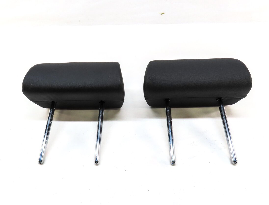 Thumbnail 2: 10-13 BMW X5 (E70) REAR 2ND ROW LEFT & RIGHT SEAT HEADREST SET (BLACK LEATHER)