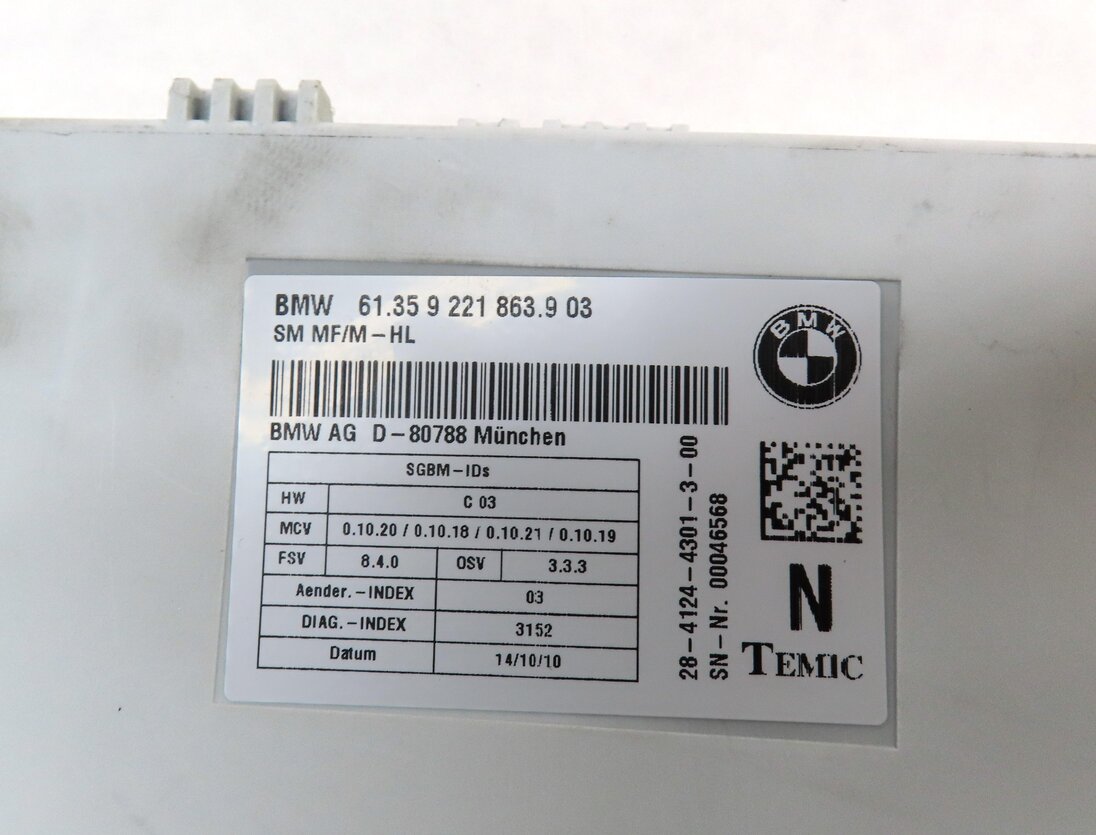 Thumbnail 4: 2011-2014 BMW X5 X5M X6 X6M (E70 E71) FRONT COMFORT SEAT CONTROL MODULE