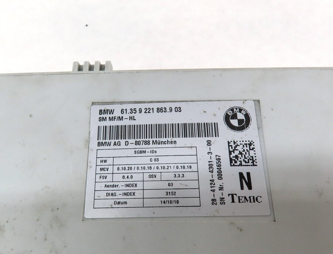 Thumbnail 3: 2011-2014 BMW X5 X5M X6 X6M (E70 E71) FRONT COMFORT SEAT CONTROL MODULE