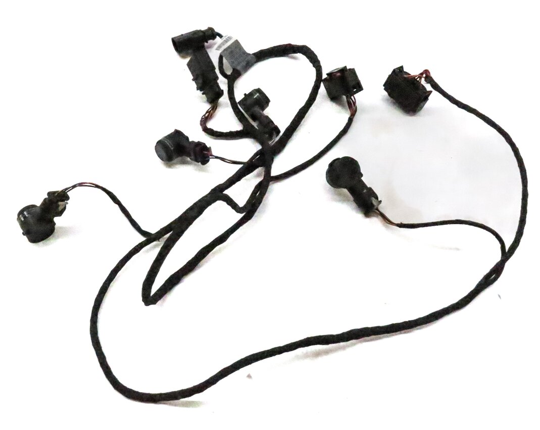 2015 AUDI A3 (8V) REAR PDC PARK ASSIST SENSOR SET w/ HARNESS (MONSOON GRAY 0C)