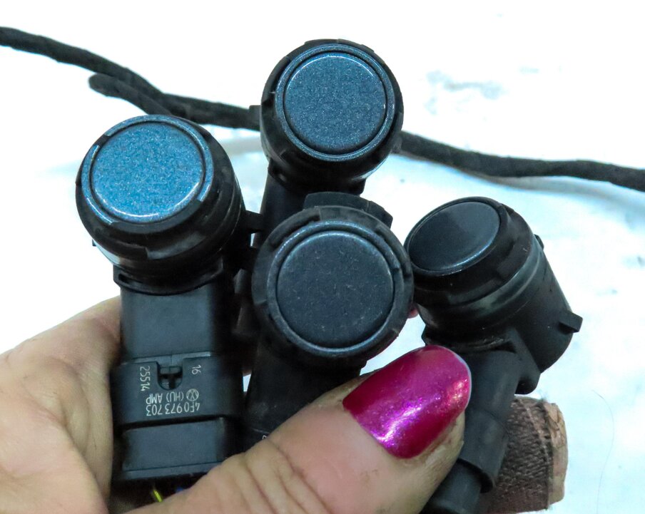 Thumbnail 5: 2015 AUDI A3 (8V) REAR PDC PARK ASSIST SENSOR SET w/ HARNESS (MONSOON GRAY 0C)