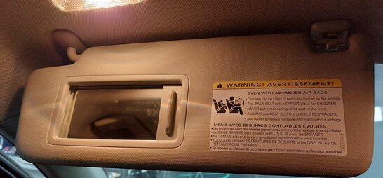 Thumbnail 3: 2015-2018 AUDI A3 S3 RS3 (8V) FRONT LEFT & RIGHT SUN VISOR SUNVISOR SET (GRAY)