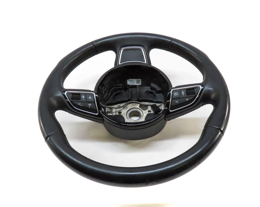 Thumbnail 3: 15-16 AUDI A3 (8V) LEFT DRIVER 3-SPOKE SPORT STEERING WHEEL w/ SWITCHES (BLACK)