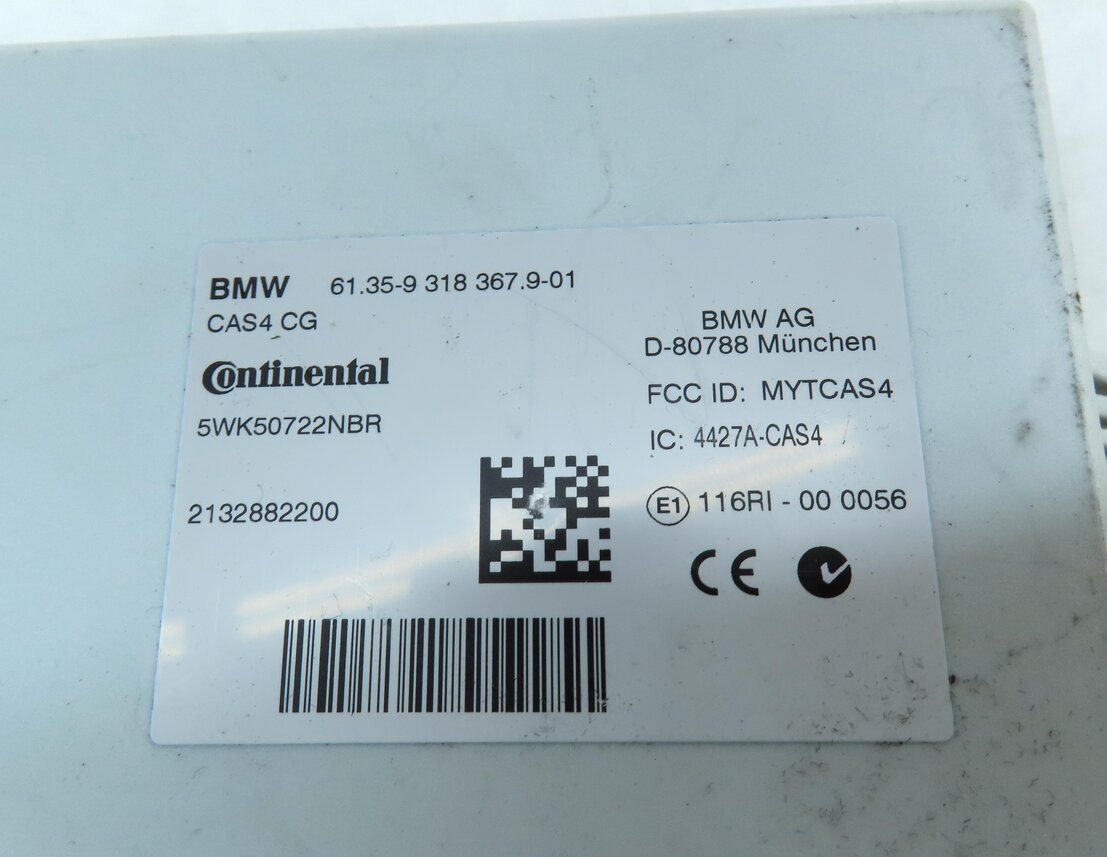 Thumbnail 8: 2014 BMW X3 (F25) 2.0L TURBO N20 CAS4 BODY ENGINE IGNITION LOCK KEY MODULE SET