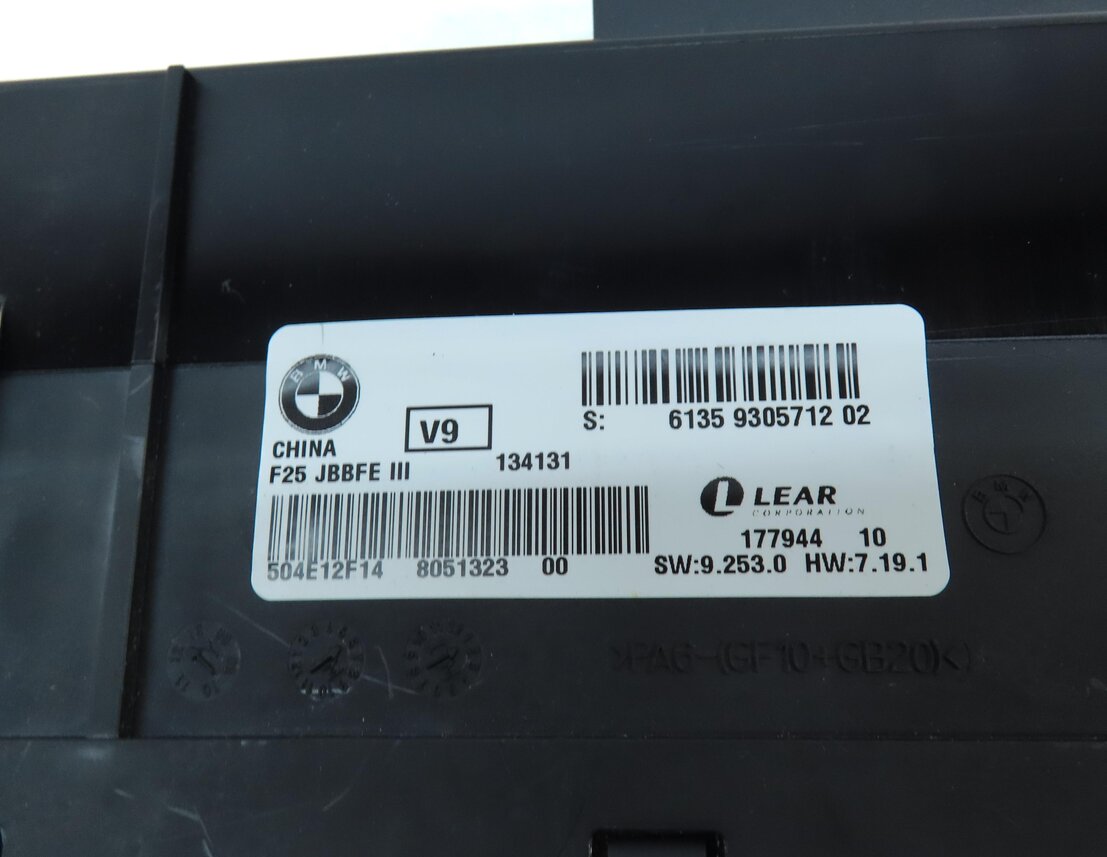 Thumbnail 3: 2011-2014 BMW X3 (F25) MAIN PRIMARY BODY CONTROL MODULE COMPUTER