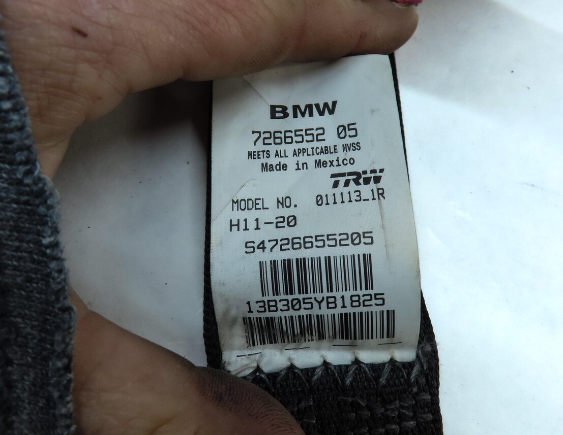Thumbnail 5: 2014 BMW X3 (F25) REAR LEFT & RIGHT 2ND ROW SEATBELT RETRACTOR SET 2 (BLACK)
