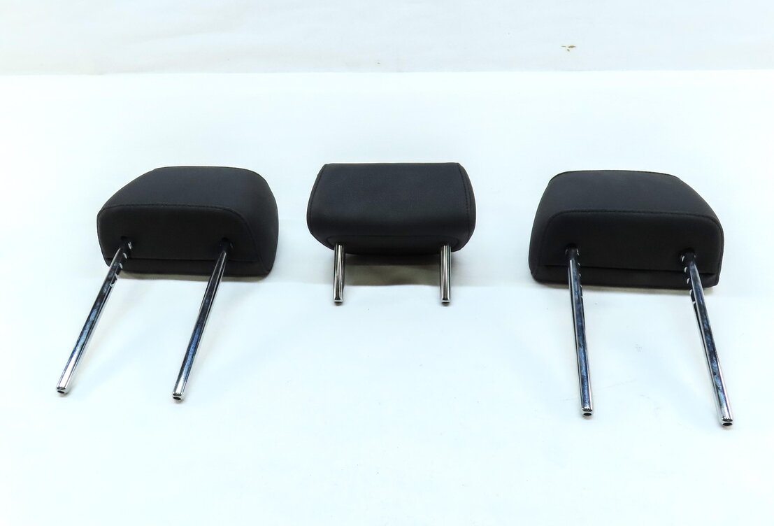 Thumbnail 6: 11-17 BMW X3 (F25) REAR LEFT RIGHT & CENTER SEAT HEADREST SET 3 (SENSATEC BLACK)