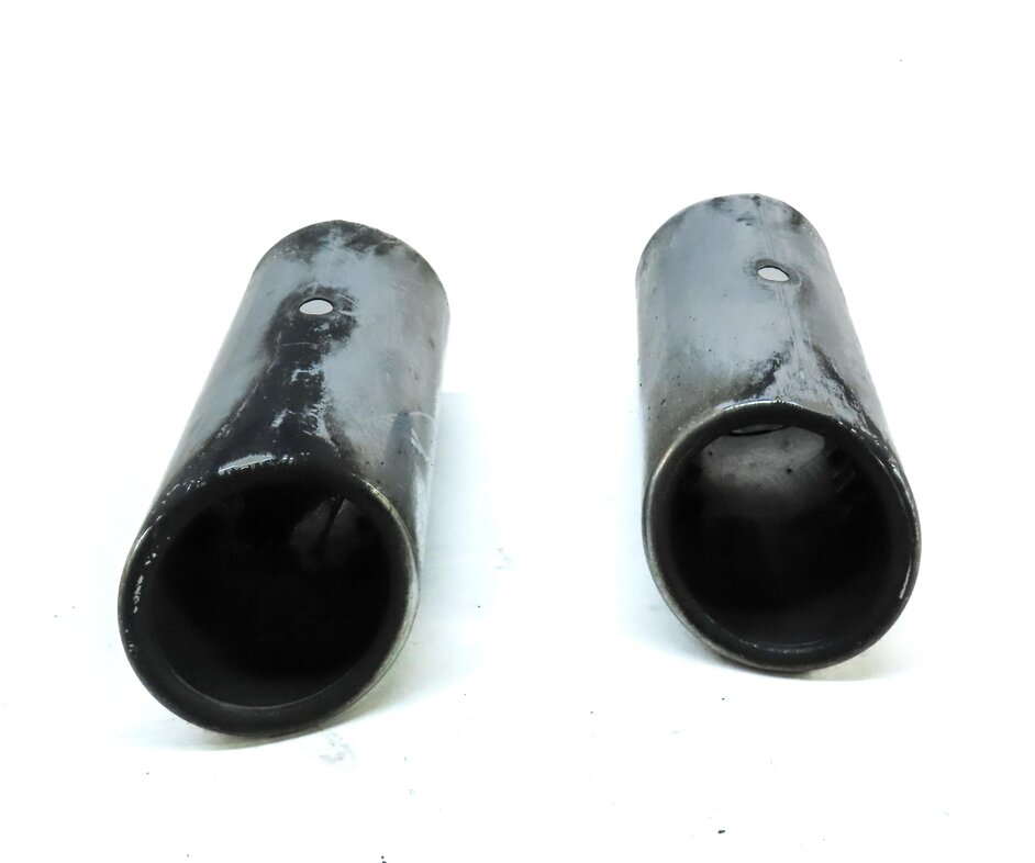 Thumbnail 2: 15-20 AUDI A3 (8V) REAR LEFT & RIGHT 2.0L TURBO MUFFLER EXHAUST TIP SET (SILVER)