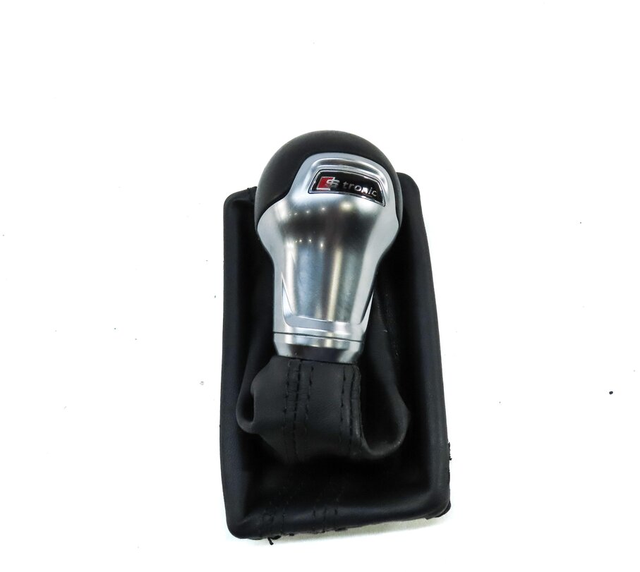 Thumbnail 2: 2017 AUDI A3 (8V) FLOOR SHIFT SHIFT KNOB w/ BOOT (BLACK & SILVER) 8V1713139G