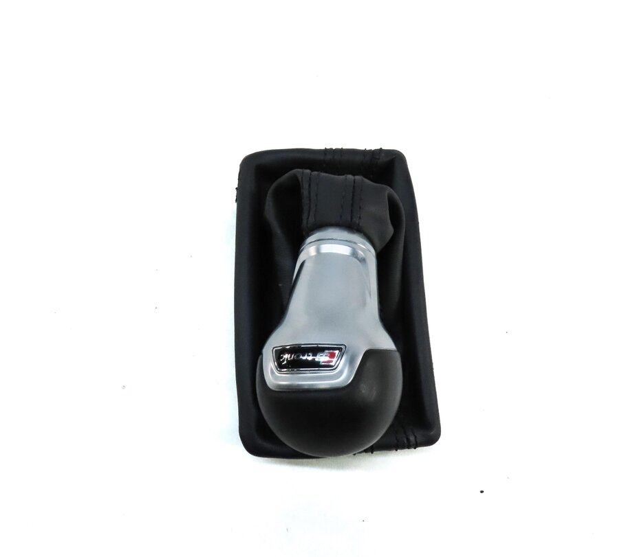 Thumbnail 3: 2017 AUDI A3 (8V) FLOOR SHIFT SHIFT KNOB w/ BOOT (BLACK & SILVER) 8V1713139G