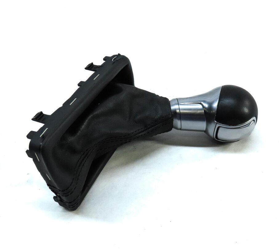 Thumbnail 4: 2017 AUDI A3 (8V) FLOOR SHIFT SHIFT KNOB w/ BOOT (BLACK & SILVER) 8V1713139G