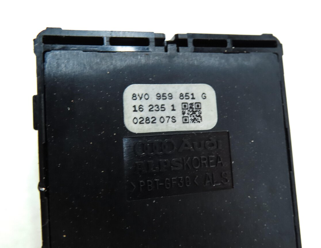 Thumbnail 7: 17-19 AUDI A3 S3 RS3 (8V 8Y) FRONT LEFT DRIVER DOOR MASTER WINDOW SWITCH (BLACK)