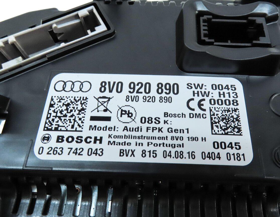 Thumbnail 20: 2017 AUDI A3 (8V) 2.0L TURBO CNTC SPEEDOMETER BODY ENGINE MODULE & LOCK KEY SET