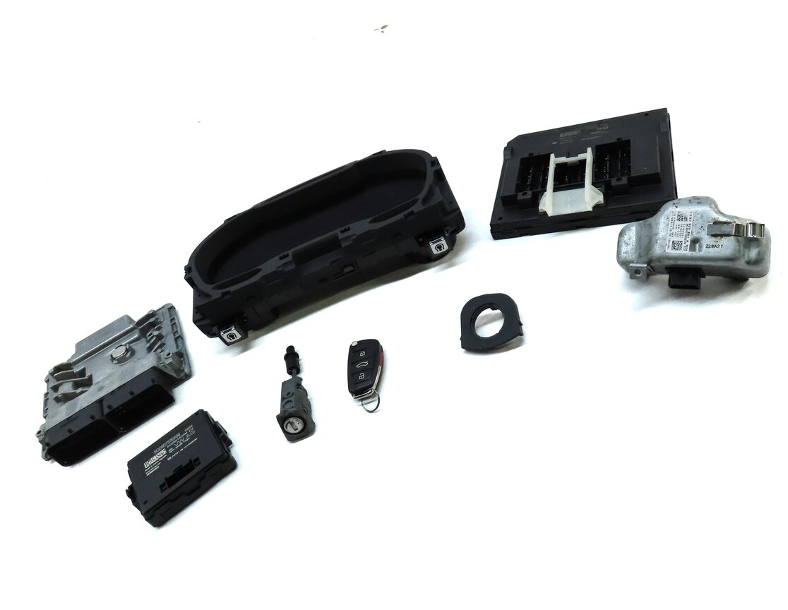 Thumbnail 21: 2017 AUDI A3 (8V) 2.0L TURBO CNTC SPEEDOMETER BODY ENGINE MODULE & LOCK KEY SET