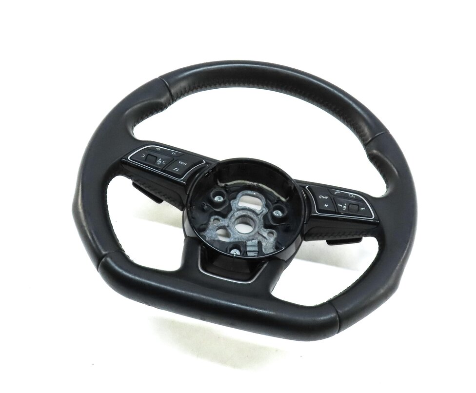 17-20 A3 A4 S3 S4 8V B8 8K 3 SPOKE FLAT SPORT STEERING WHEEL w/ BUTTONS PADDLES