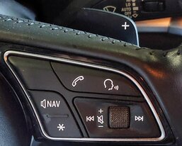Thumbnail 3: 17-20 A3 A4 S3 S4 8V B8 8K 3 SPOKE FLAT SPORT STEERING WHEEL w/ BUTTONS PADDLES