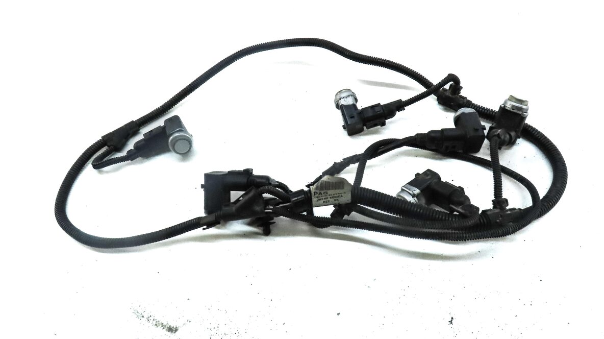 Thumbnail 3: 2006 PORSCHE CAYENNE (955) FRONT PARK ASSIST PDC SENSOR SET 5 w/ WIRE HARNESS