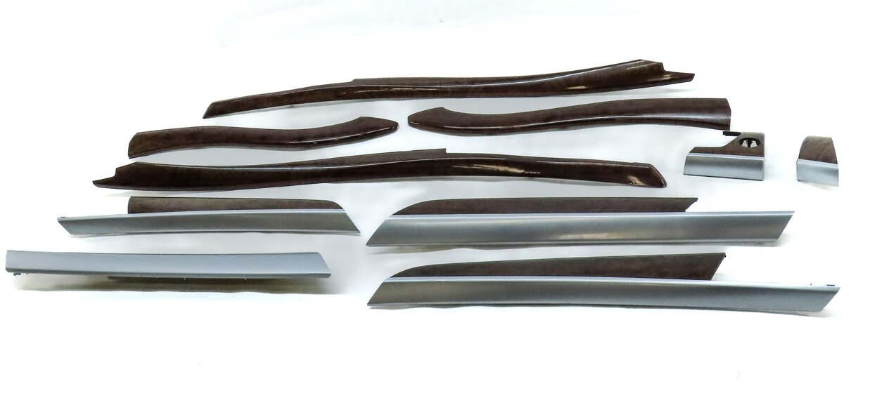 Thumbnail 2: 2012 BMW X6 (E71) FRONT REAR LEFT & RIGHT FINE GRAIN ASH WOOD TRIM SET 10
