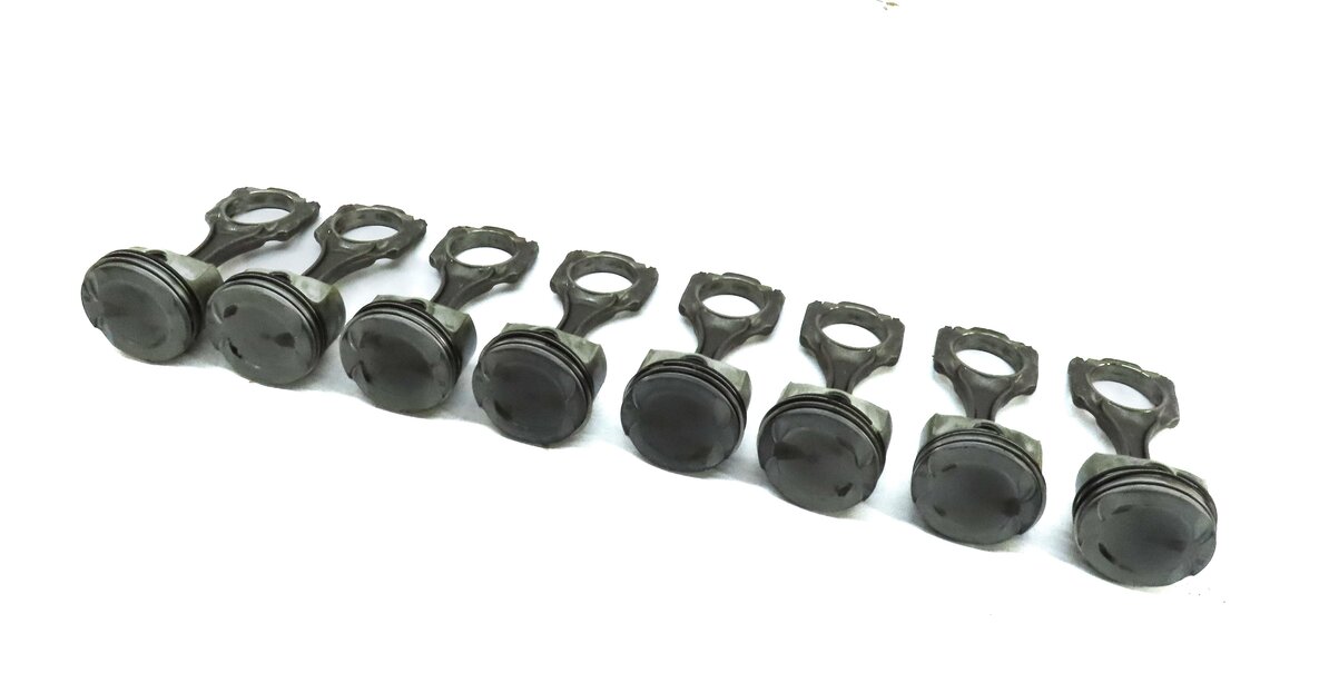 09-14 BMW 550i 750i X5 X6 (F01 F10 E70 E71) 4.4L N63 TURBO ENGINE PISTON SET 8