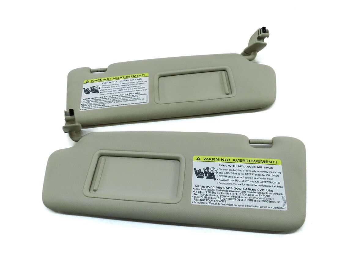 Thumbnail 2: 2009-2012 AUDI Q5 (8R) FRONT LEFT & RIGHT SUNVISOR SHADE SET-2 (BEIGE)
