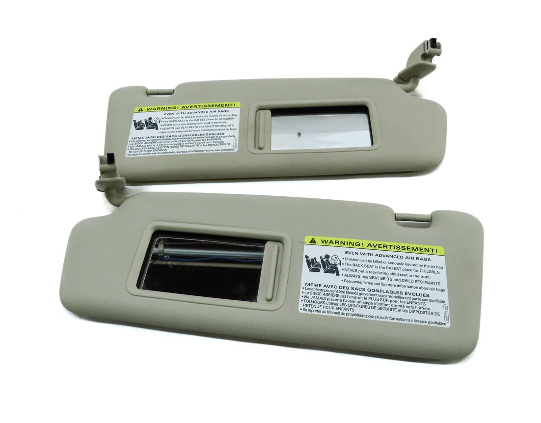 Thumbnail 3: 2009-2012 AUDI Q5 (8R) FRONT LEFT & RIGHT SUNVISOR SHADE SET-2 (BEIGE)