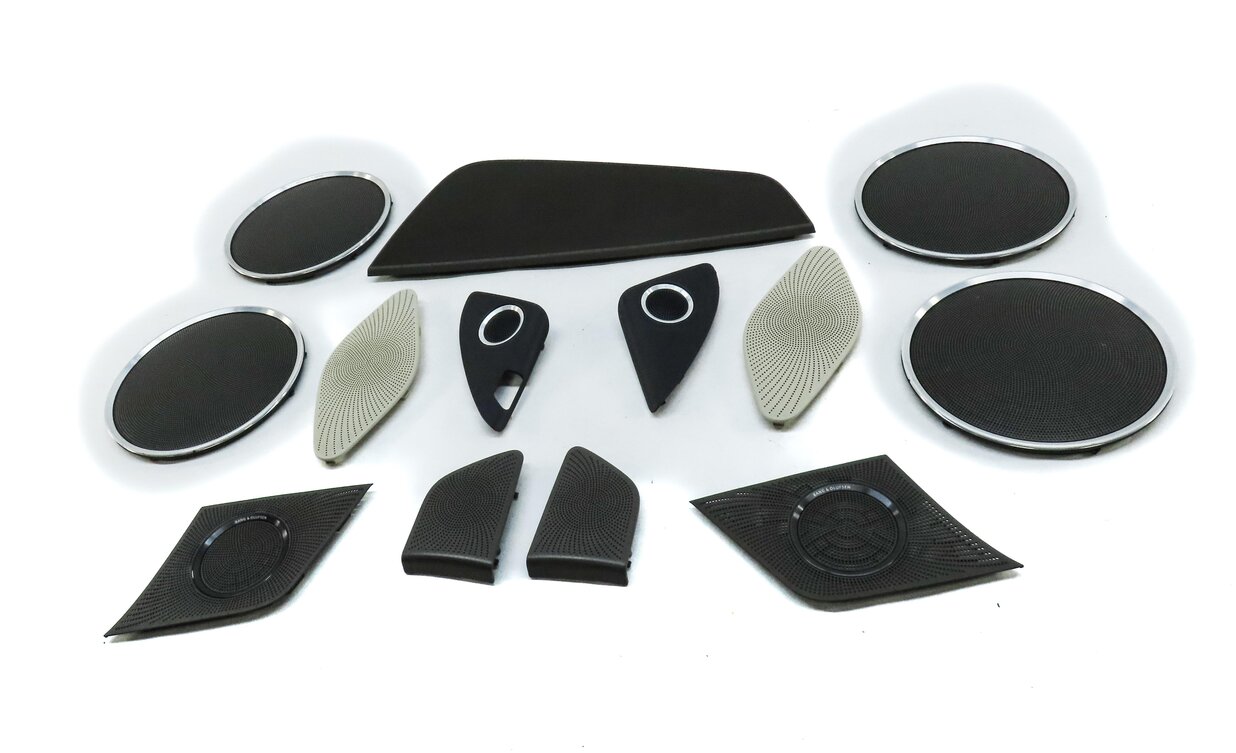 Thumbnail 2: 2011 AUDI Q5 (B8 8R) BANG & OLUFSEN SPEAKER GRILLE TRIM SET (BEIGE / PIMENTO)
