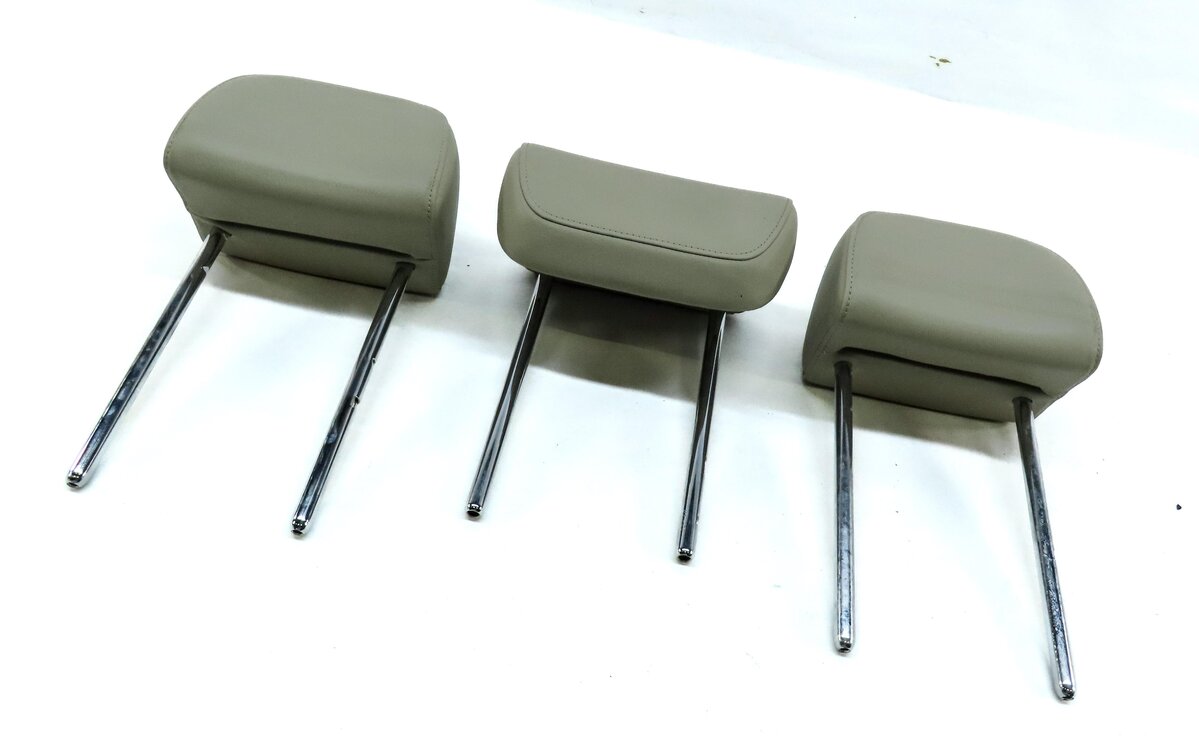 Thumbnail 2: 09-12 AUDI Q5 (B8 8R) LEFT CENTER RIGHT REAR SEAT HEADREST SET (CARDAMOM BEIGE)