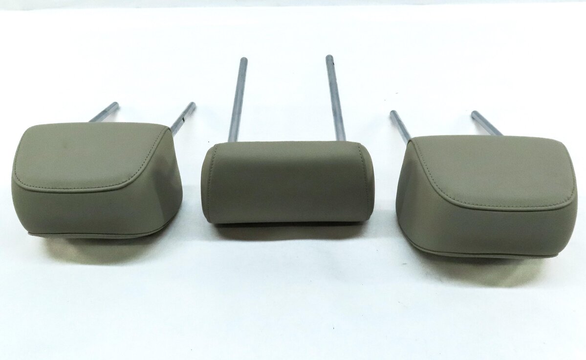 Thumbnail 4: 09-12 AUDI Q5 (B8 8R) LEFT CENTER RIGHT REAR SEAT HEADREST SET (CARDAMOM BEIGE)