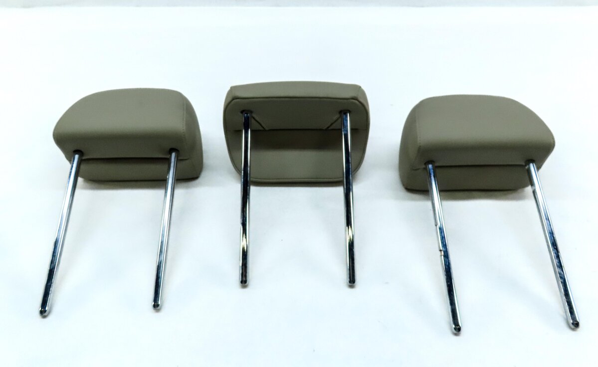 Thumbnail 5: 09-12 AUDI Q5 (B8 8R) LEFT CENTER RIGHT REAR SEAT HEADREST SET (CARDAMOM BEIGE)