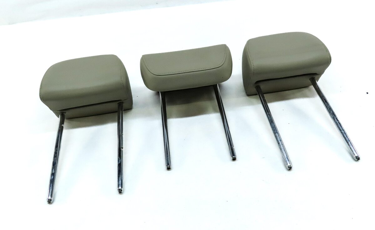 Thumbnail 6: 09-12 AUDI Q5 (B8 8R) LEFT CENTER RIGHT REAR SEAT HEADREST SET (CARDAMOM BEIGE)