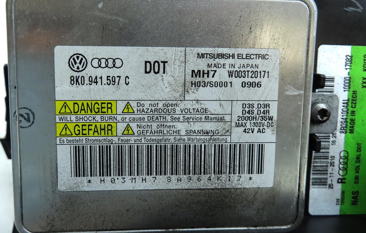 Thumbnail 7: 2009-2012 AUDI Q5 (8R) RIGHT PASSENGER HID XENON HEADLIGHT LIGHT LAMP (NON AFS)