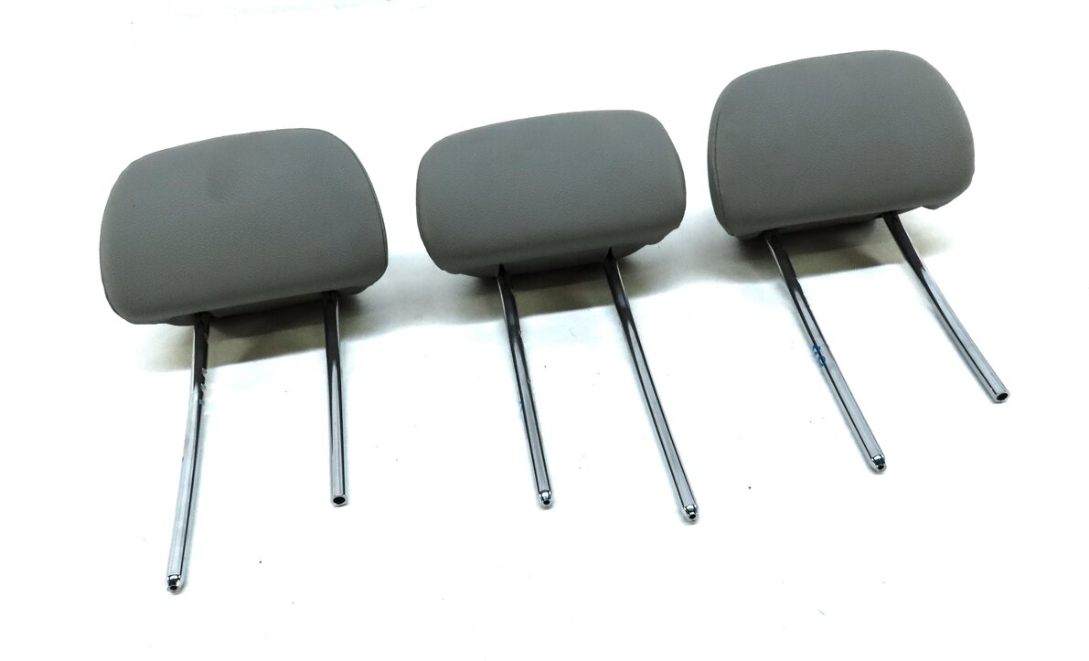 08-14 MERCEDES C-CLASS (W204) REAR LEFT RIGHT CENTER SEAT HEADREST SET 3 (GRAY)