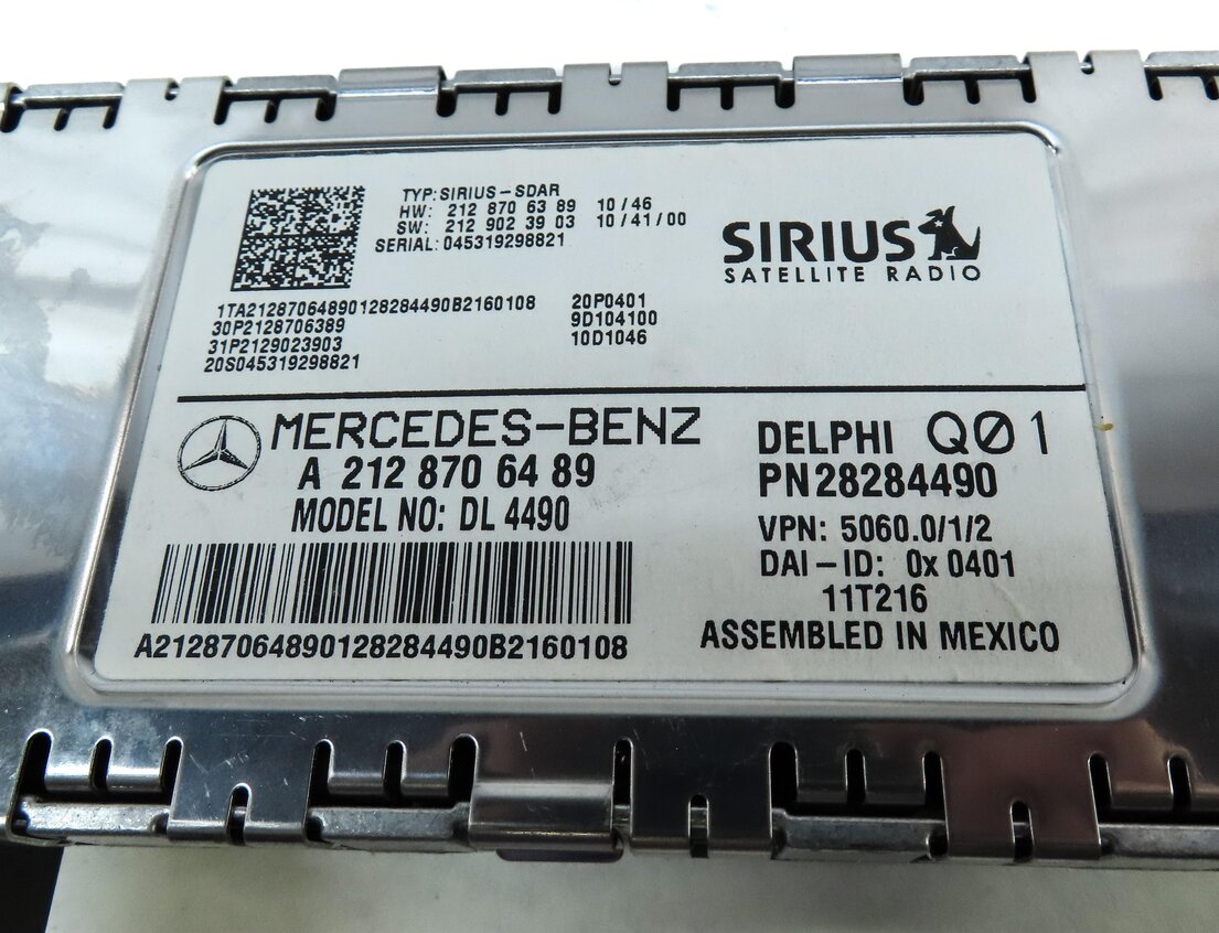 Thumbnail 3: 2010-2016 MERCEDES B C E ML SL CLS (W204 W166 W212 X204) SIRIUS SATELLITE MODULE