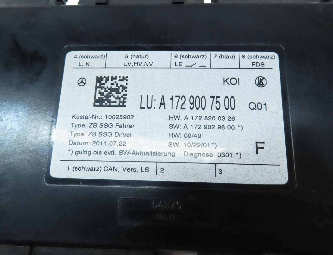 Thumbnail 3: 2012 MERCEDES C CLASS (W204) FRONT LEFT DRIVER SEAT MEMORY CONTROL MODULE