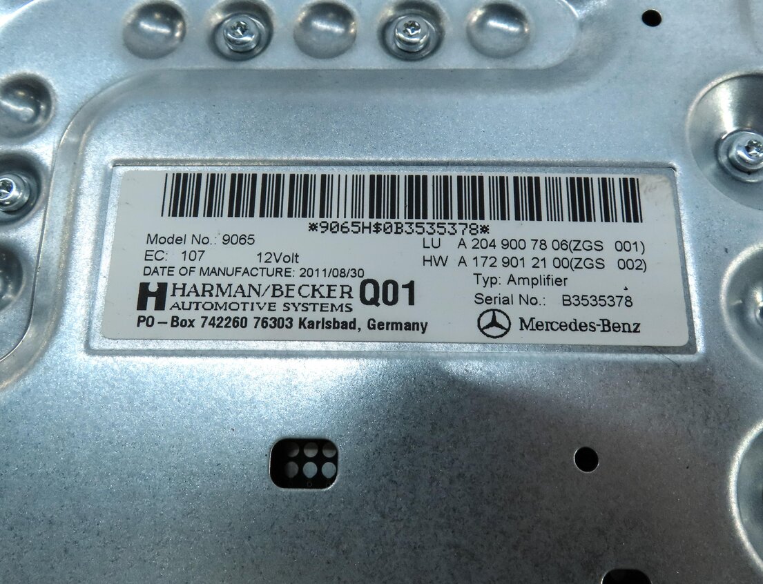 Thumbnail 5: 2012 MERCEDES C250 C300 C350 C63 AMG (W204) HARMAN BECKER AUDIO AMP AMPLIFIER