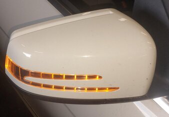 Thumbnail 2: 12-14 MERCEDES C-CLASS (W204) RIGHT HEATED AUTODIM MEMORY DOOR MIRROR (WHITE)