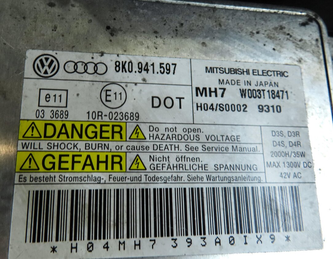 Thumbnail 6: 2009-2012 AUDI Q5 (8R) LEFT DRIVER HID XENON HEADLIGHT LIGHT LAMP (NON AFS)