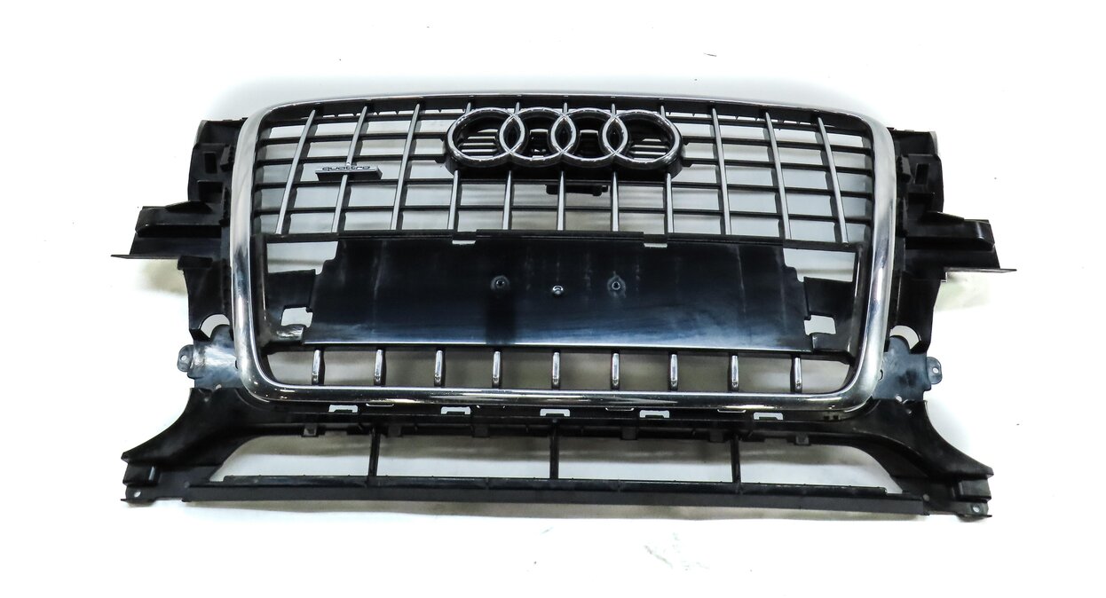 2009-2012 AUDI Q5 (B8 8R) V6 FRONT UPPER HOOD CENTER GRILLE VENT TRIM (BLACK)