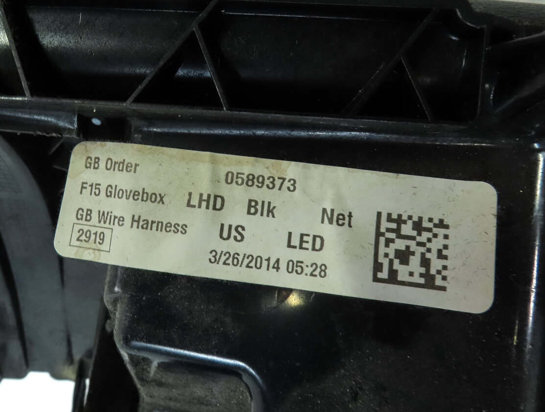 Thumbnail 5: 2014 BMW X5 (F15) FRONT RIGHT PASSENGER GLOVE BOX ASSEMBLY (Black)