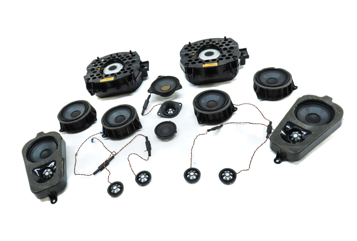 Thumbnail 2: 2014 BMW X5 (F15) FRONT REAR LEFT RIGHT DOOR DASH HARMAN KARDON SPEAKER SET