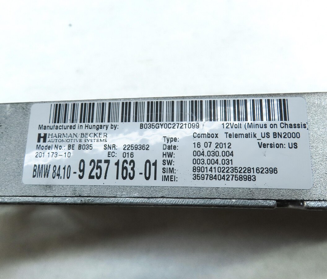 Thumbnail 5: 2013 BMW X1 (E84) CELL PHONE BLUETOOTH CONNECTION TELEMATICS CONTROL MODULE