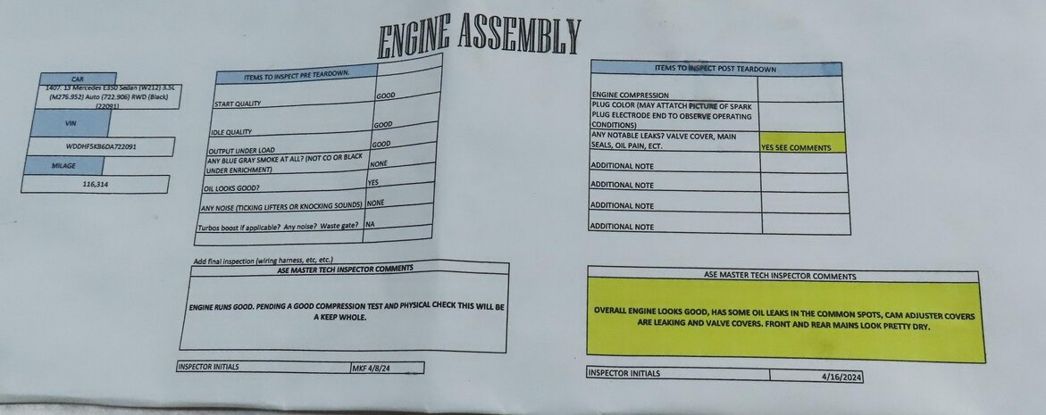 Thumbnail 8: 13 MERCEDES E350 SEDAN W212 3.5L M276 RWD ENGINE ASSEMBLY 116k -ASE TEST & VIDEO
