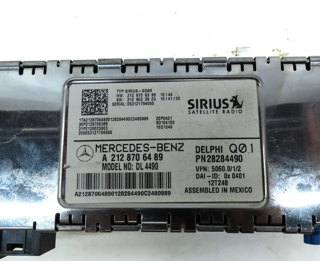 Thumbnail 3: 2010-2016 MERCEDES B C E ML SL CLS (W204 W166 W212 X204) SIRIUS SATELLITE MODULE