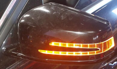 Thumbnail 2: 11-14 MERCEDES E300 E350 E550 (W212) LEFT AUTODIM BLIND SPOT DOOR MIRROR (BLACK)