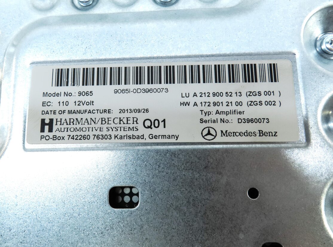 Thumbnail 6: 2012-2015 MERCEDES C E G GLK CLASS (W204 W212 X204 X463) BECKER AUDIO AMPLIFIER