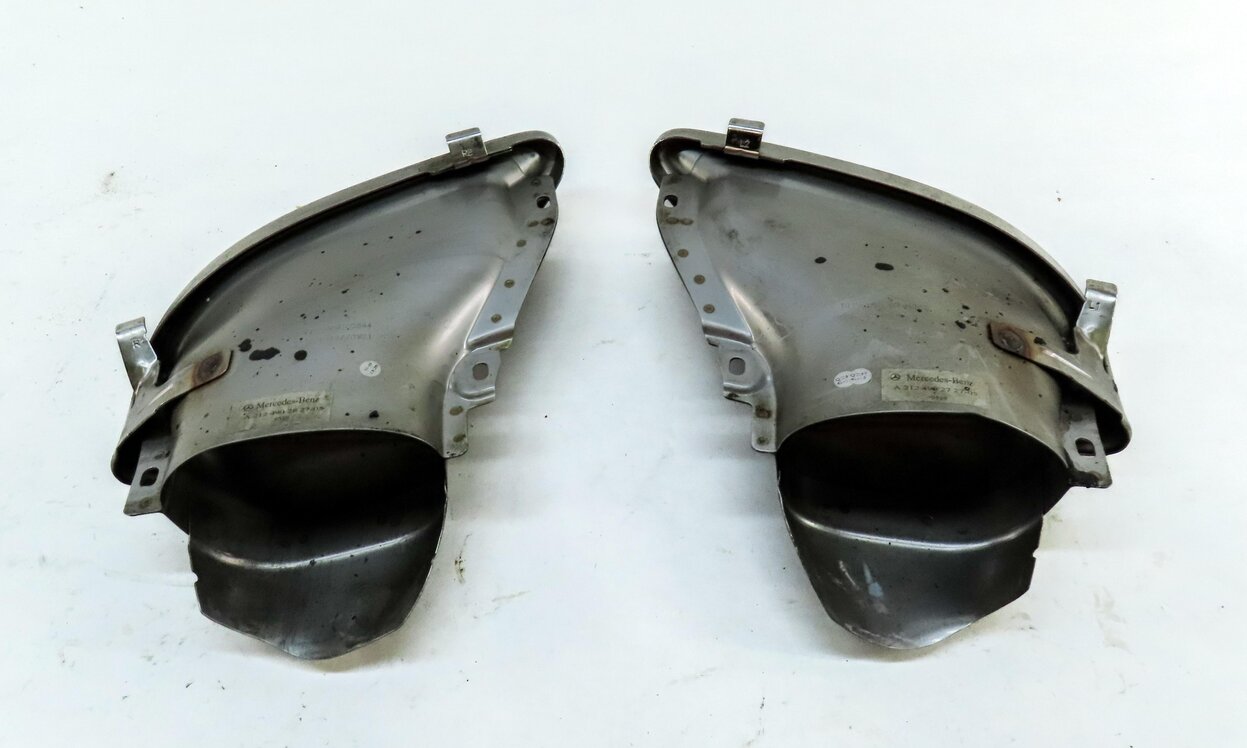 Thumbnail 5: 12-16 C E CLASS E300 E350 (W204 W212) REAR LEFT & RIGHT EXHAUST MUFFLER TIP SET