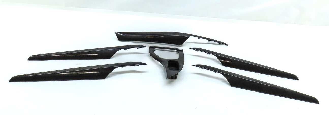 Thumbnail 2: 13 BMW X1 E84 FRONT REAR LEFT RIGHT DOOR DASH CONSOLE TRIM SET6 DARK COPPER WOOD