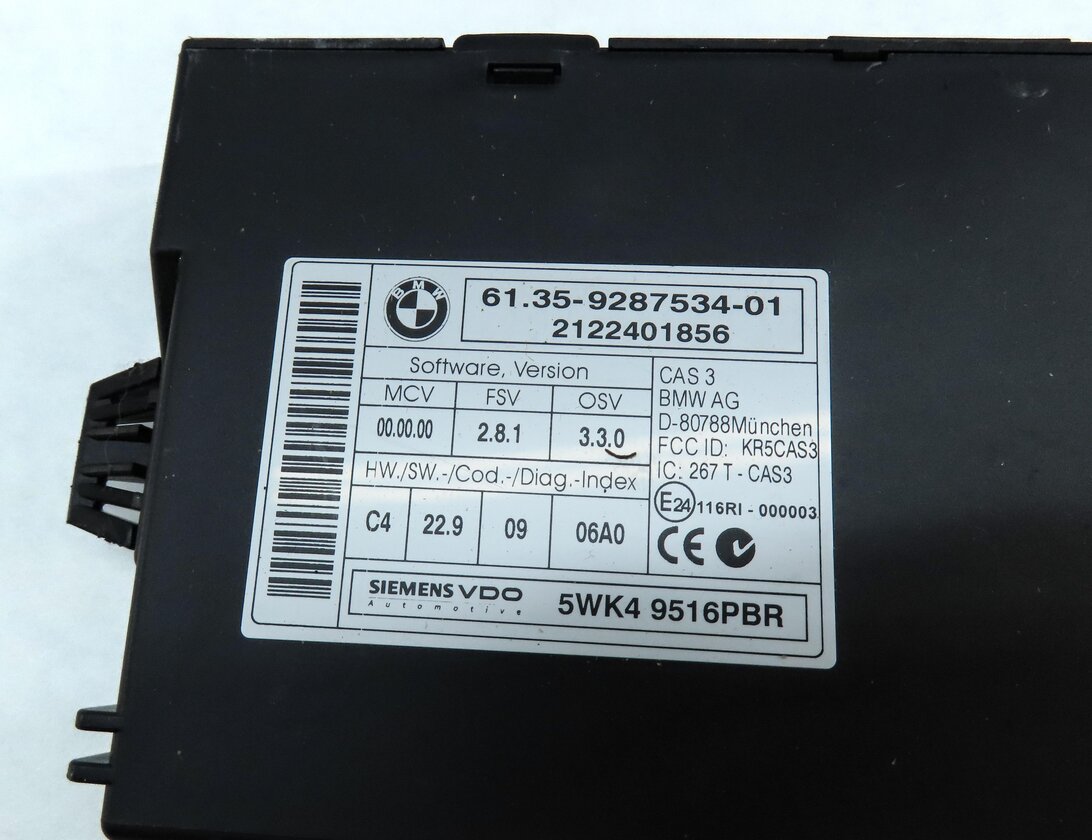 Thumbnail 10: 13-16 BMW X1 Z4 E84 E89 2.0L N20 TURBO ECM DME CAS 3 IMMOBILIZER MODULE KEY SET