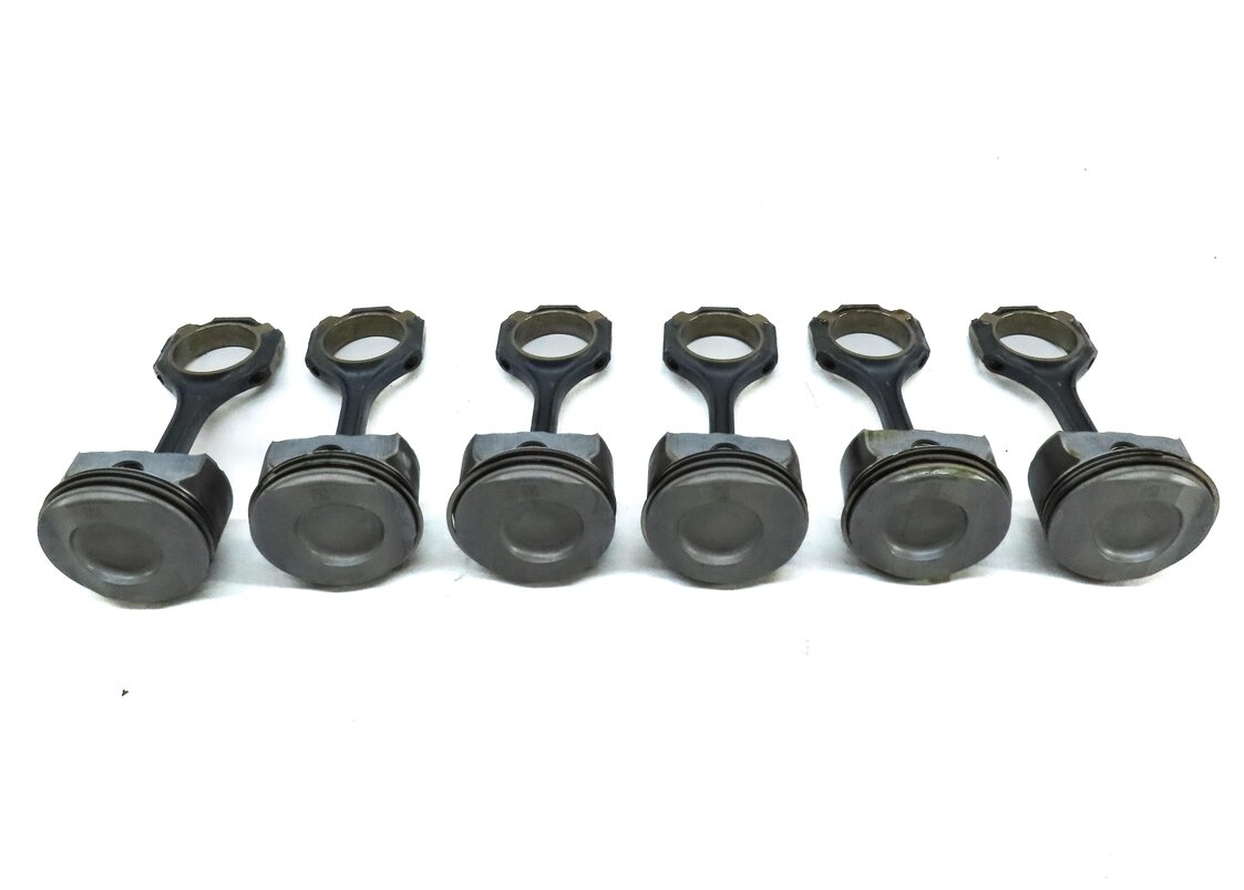Thumbnail 3: 12-16 MERCEDES C E GLK ML SLK (W204 W207 W212 W166) M276 ENGINE PISTON SET 6