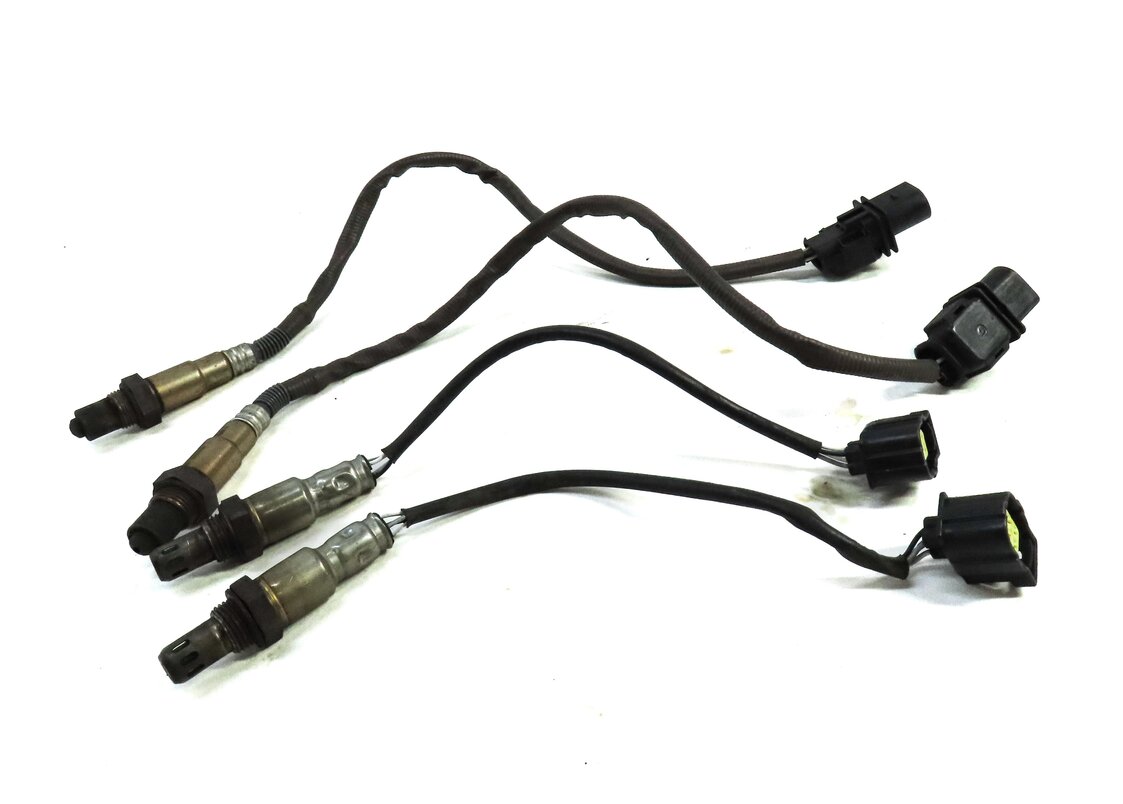 Thumbnail 2: 2014 MERCEDES C300 (W204) 3.5L M276 ENGINE PRE POST CAT O2 OXYGEN SENSOR SET 4